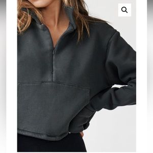 Joah brown aspen half zip sweatshirt